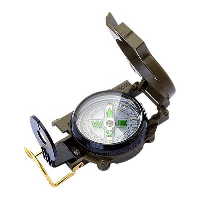 Plastic Army Green Flip Cover Portable Camping Wholesale Outdoor Hiking Compass_desvips.com