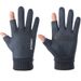 Two-Finger Exposed Delivery Takeout Men Women, Winter Fleece-Lined Warm Gloves For Riding Bikes, Electric Scooters,_desvips.com