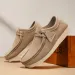 Mens Black Suede Wallabee Durable Style Casual Shoes_desvips.com