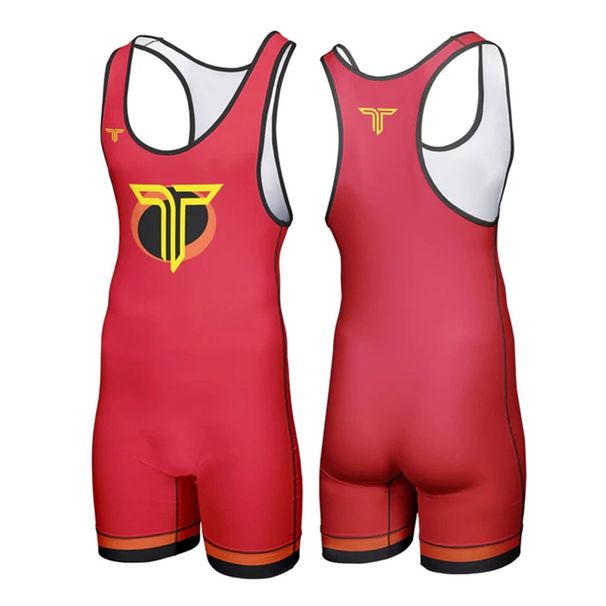 Wrestling Singlets Running Wear One Piece Bodysuit Breathable Quick Dry Iron Wwe Gym Weightlifting Powerlifting Fitness_desvips.com