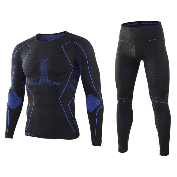 Outdoor Men's Training Thermal Export Body Shaping Knitted Underwear Sports Set Physical Fitness Suit No.2_desvips.com