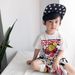 Summer Trendy Brand Black Super Pacifier Print Boys And Girls Children's Short Sleeve T-Shirt For Older Kids Stylish_desvips.com