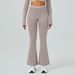 Teveo High Elasticity Yoga Pants Seamless Quick Drying Flared Design Lifting Slimming Figure Perfect For Running Sports Fitness_desvips.com
