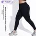Women's High-Waisted Peach Shaped Solid Color Yoga Pants Non-Slip Sports Fitness Leggings For Running_desvips.com