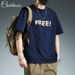 100% Heavyweight Cotton Short-Sleeve T-Shirt, Summer Loose Fit, Versatile, Simple Print, Comfortable And Casual._desvips.com