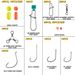 220pcs Surf Fishing Rig Pompano Rig Lure Making Kit Fish Finder Rig Swivels Snap Float Hook Saltwater Trout Bass_desvips.com