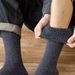 Winter Men's Knee Wool Long Socks Thick Warm Harajuku Retro Compression High Male Sock 3 Pair_desvips.com