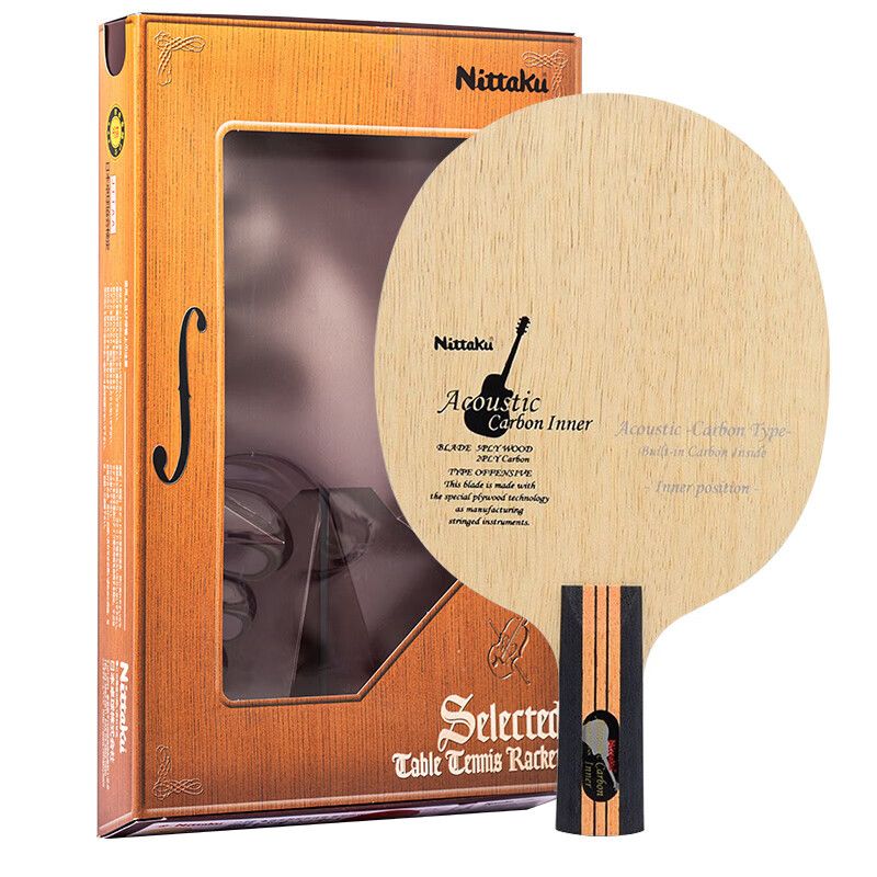 NC-0192 Nittaku Built-in Carbon Guitar Table Tennis Straight CS Non-Finished Blade_desvips.com
