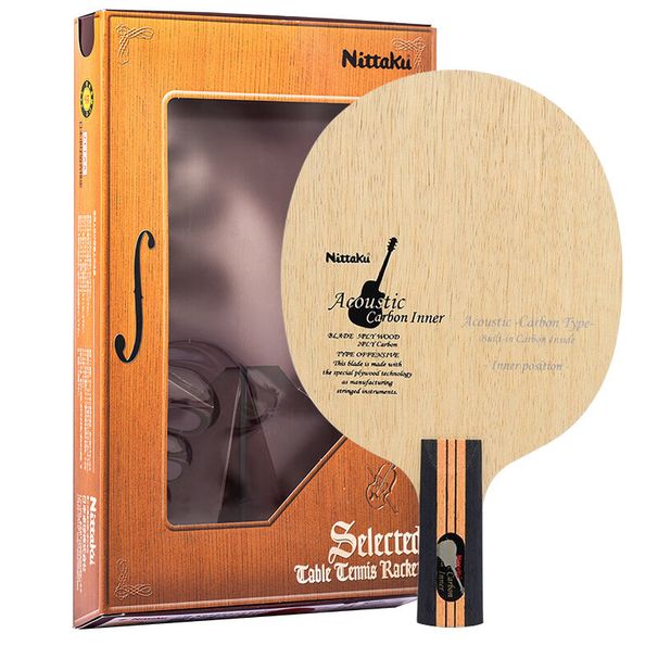 NC-0192 Nittaku Built-in Carbon Guitar Table Tennis Straight CS Non-Finished Blade_desvips.com