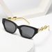 Women's Korean Style UV Protection Square Chain Sunglasses For Round Face - 2024 Trendy Fashion_desvips.com