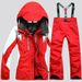 Women's Warm Waterproof Wear-resistant Set Thickened Padded Ski Suit For Snowboarding And Skiing With Bib Pants_desvips.com