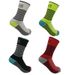 High-Performance Unisex Sports Socks For Cycling, Running, Hiking & Basketball - Breathable Nylon Blend With Arch Support (Black/White/Red)_desvips.com