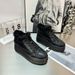 Furry Winter Thick Sole Outdoor New Style Fleece Lined Height Increasing Cotton Platform Genuine Leather Snow Boots_desvips.com