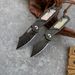 Cross-Border New Damascus Steel Small High Hardness Portable Pocket Folding Fruit Knife_desvips.com