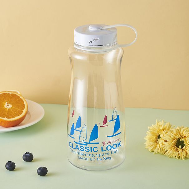 Large-capacity Sports Bottle, Simple Design, High-temperature Resistant, Explosion-proof Plastic Cup, Outdoor Anti-drop_desvips.com
