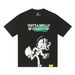 Vintage Cartoon Character Letter Print Short Sleeve T-shirt Men Loose Crew Neck Cotton Streetwear Casual Basic Tee_desvips.com