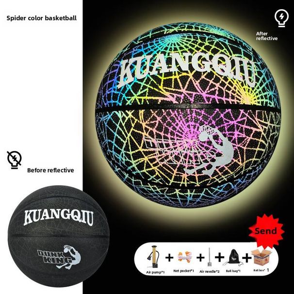 Street Glow Performance Basketball Size 7 - Professional Grade Night Play Ball With Enhanced Durability_desvips.com