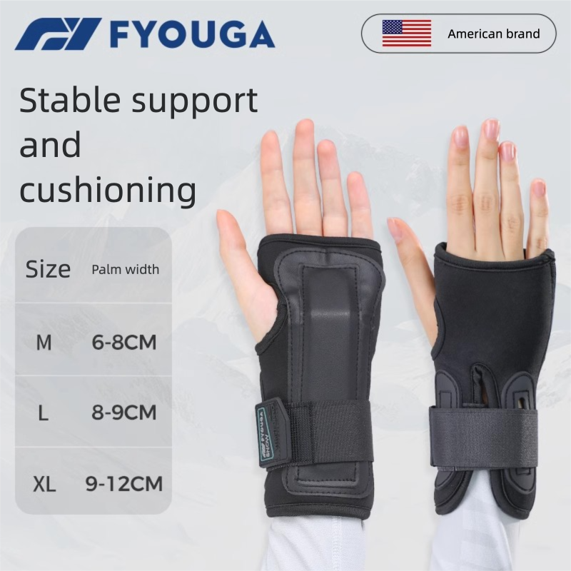 FYOUGA Ski Wrist Women's Gloves Built-in Sports Snowboard Protective Gear Men's Anti-Sprain Anti-Fall Special Roller_desvips.com
