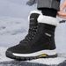 Women's Winter Snow Boots With Faux Fur Lining, Waterproof & Slip-Resistant, High-Top Warm Ankle Boots For Men And Women, Casual Lace-Up Thermal Shoes_desvips.com