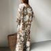 Women's Clothing new long sleeve shirt tube top high waist trousers suit Foreign Trade printing fashion _desvips.com