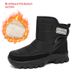 Unisex Winter Snow Boots With Fleece Lining - Waterproof Rain Fabric Upper, Anti-Slip Rubber Sole, Thermal Insulated For Outdoor & Casual Wear_desvips.com