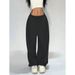 European And American Hip-hop Style Cross-border Straight Leg Casual Pants For Women, New Summer Style, Loose, Solid Color, Wide Leg Trend_desvips.com