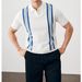 Contrast Color Short Sleeved Polo Shirt For Men In Summer, High End Slim Fit, Business Casual, Ice Silk Half Sleeved Knitted Lapel T Shirt_desvips.com