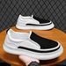 P7 Men's Shoes, Summer, Breathable, 2025, New Canvas Shoes, Men's Trendy, Versatile, Thick Soled Shoes, Slip-on, Casual Trendy Shoes_desvips.com