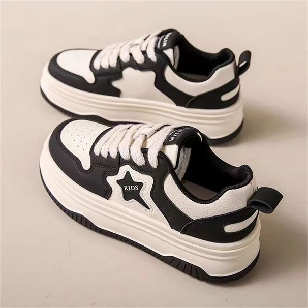 2026 Fashion Sneakers Jogging Shoes Women Artificial PU Splicing Low Top Lace-Up Lace-Up Breathable Soft Sole Non-Slip Wear-Resistant Running Shoes_desvips.com