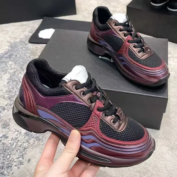 Fashion Vintage Suede Casual Shoes Calfskin Reflective Sneaker Designer Mens Women Sneakers Women's City Gsfs Size 35-42_desvips.com