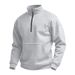 ActiveGo ActiveGo European And American Cross-Border Men's Waffle Autumn Casual Outdoor High Collar Half-Zip Pocket Pullover Long Sleeve_desvips.com