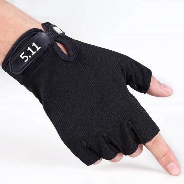Palm Pad Shock Absorption Cycling Gloves Men And Women Half Finger Summer Thin Ice Silk Sunscreen Professional Road_desvips.com