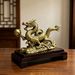 Brass Ornament, Five-clawed Dragon Soaring Through The Seas, Opening Ceremony Craft, Office Green Han Dragon, Home_desvips.com