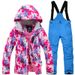 Winter Children's Ski Set Girls, Thickened And Warm Outdoor Jacket, Cotton Suit For Boys_desvips.com