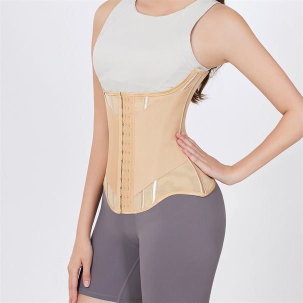 MiiOW U-shaped Corset Women Buttoned Shapers Breast Lifted Waist Trainer Steel Bone Slimming Breathable Shapewear_desvips.com