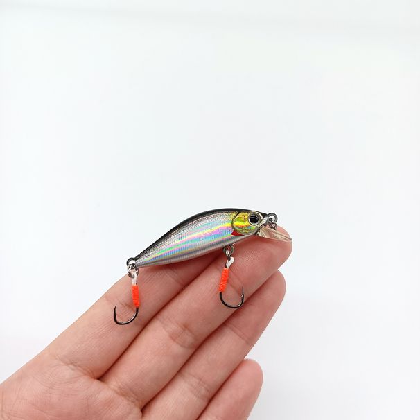 DUODUOYU 1PCS New Sinking Minnow Fishing Lure 3.2g/45mm Mini Perch Pesca Wobblers Hard Bait With 2 Single Hooks Fishing Tackle_desvips.com