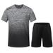 Men's Clothing Sportswear Suit Short Sleeved Summer Quick Drying Breathable T Shirt Morning Jogging Basketball Training Shorts Fitness Badminton Suit_desvips.com