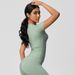 Nude Feel Brushed Short Sleeve T-Shirt Tight Fitting Quick Drying Breathable Sports Top Yoga Wear Outdoor Casual Running Fitness_desvips.com