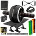 Abdominal Wheel 7 Piece Set Home Indoor Equipment Skipping Push Up Stand AB Wheel Fitness Combination Set_desvips.com