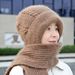 Scarf Integrated Squirrel Fleece Wind Snow Plus Velvet Wool Ear Protection Knitted Korean Style Women Autumn Winter Hat_desvips.com