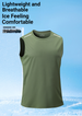 Summer Men's Outdoor Sports Vest Shoulder Sleeveless Loose T-shirt Cross-border European Size Thin Quick-drying Fitness T-shirt_desvips.com