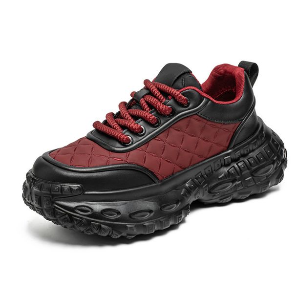 New Product European-USA Style Vintage Sneakers Youth/Men Low Top Lace-Up Breathable Thick Sole Increase Height Non-Slip Wear-Resistant Running Shoes_desvips.com