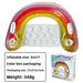 Glitter Rainbow Inflatable Seat For Adults - Thickened Floating Lounger With Backrest For Pool Lake & Beach (Heavy-Duty PVC Non-Slip Design)_desvips.com