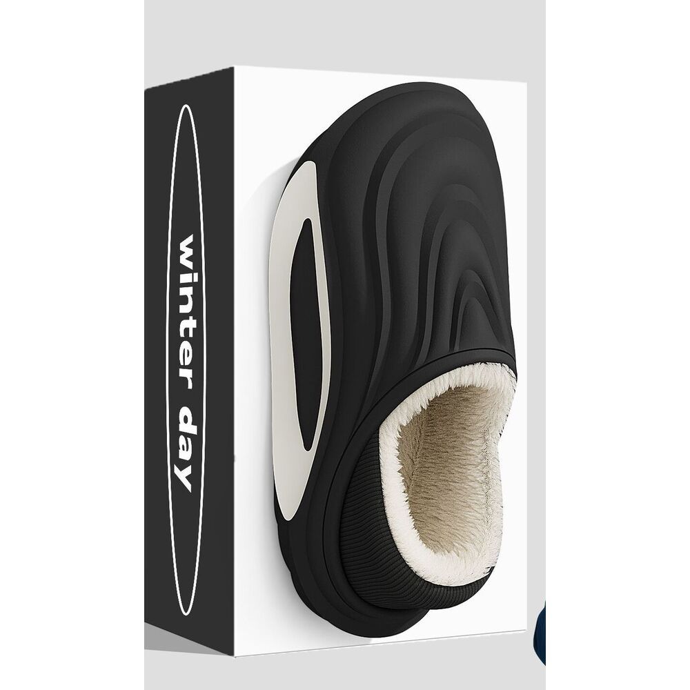 Waterproof Bag Delivery Riders Cotton Men, Autumn And Outdoor Non-Slip Warm Thick-Soled Fleece-Lined Slippers For Men In_desvips.com