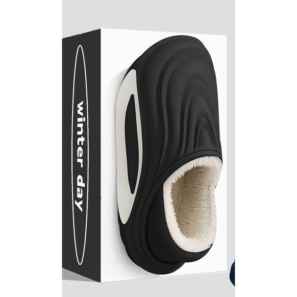 Waterproof Bag Delivery Riders Cotton Men, Autumn And Outdoor Non-Slip Warm Thick-Soled Fleece-Lined Slippers For Men In_desvips.com