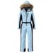 Women's Winter Slim Fit Zip-Up Ski Suit - Waterproof Thermal Snowsuit For Outdoor Sports & Cold Weather_desvips.com