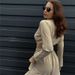 Women's clothing fashion solid color lace short long-sleeved top wide-leg pants two-piece set_desvips.com