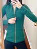 New Exposed Stitching DesignSame Style Women's Clothing Gold Zipper Yoga Breathable Sports Top Long Sleeve Fitness Jacket_desvips.com