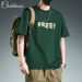 100% Heavyweight Cotton Short-Sleeve T-Shirt, Summer Loose Fit, Versatile, Simple Print, Comfortable And Casual._desvips.com