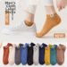 Men's Short Cotton Socks Breathable Low Cut Boat Socks Odor Resistant Sweat Absorbent Summer_desvips.com